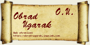 Obrad Ugarak vizit kartica